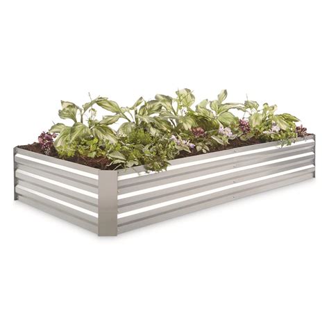 castlecreek galvanized steel planter box|large galvanized planter containers garden.